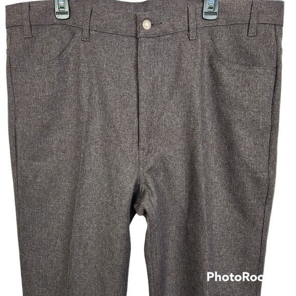 Levi's Vintage 977 Button 100% Dracon Polyester Bootcut Pants Size 42 - Picture 3 of 10